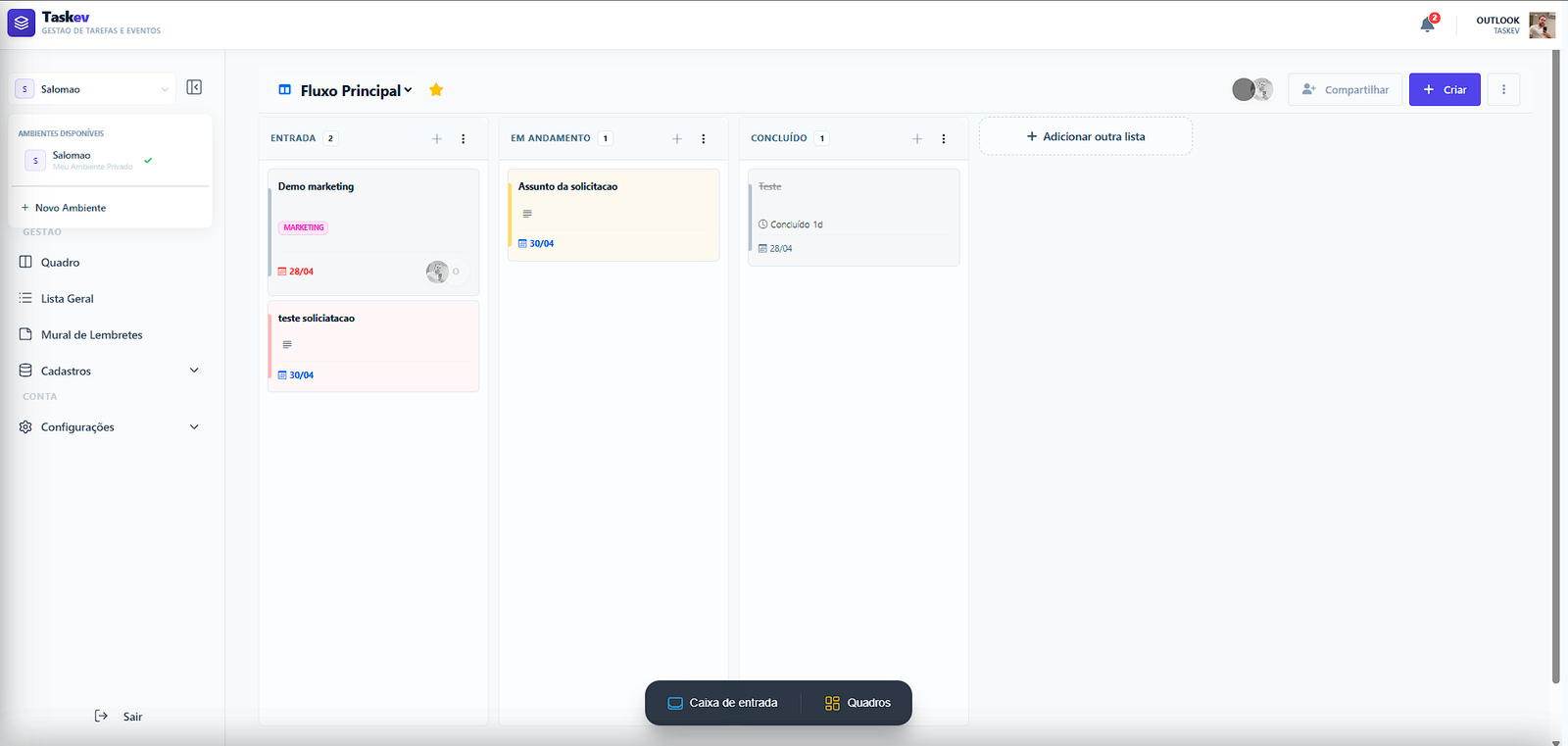 TaskEv Interface
